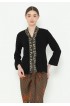 Lyne Halim Blouse Kutubaru Bordir, Hitam 8290